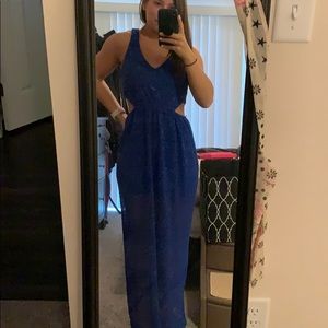 Blue Vacation cut out dress